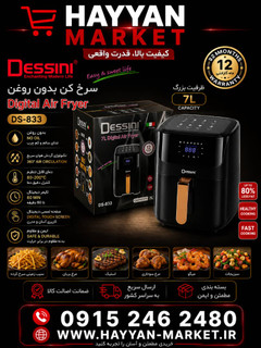 سرخ کن بدون روغن دسینی ۷ لیتر مدل DS-833